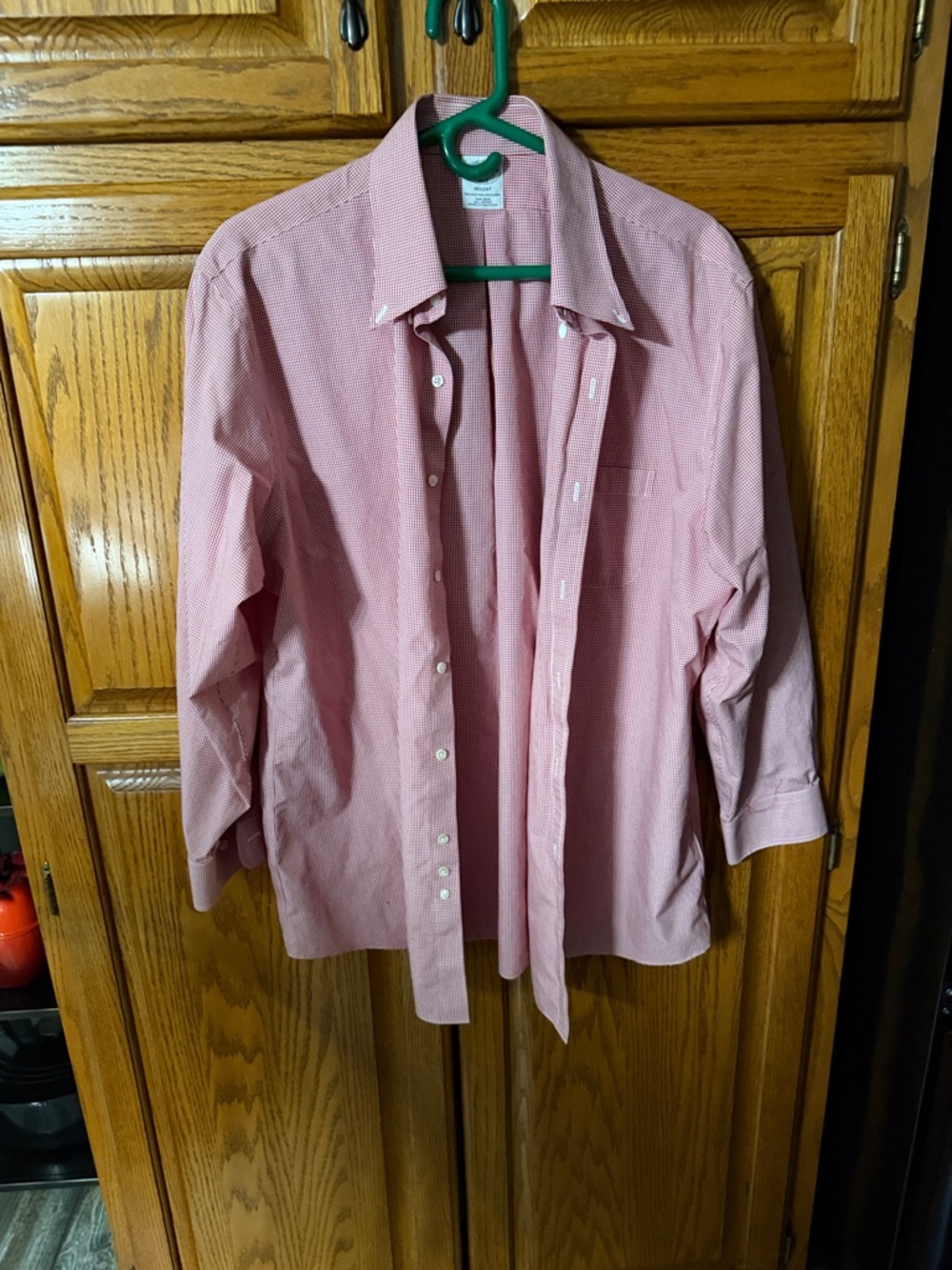 Brooks Brothers red/white Micro-Check Dress Shirt